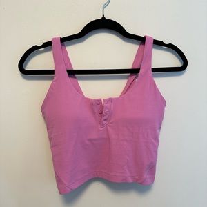 brand new pink lululemon ribbed henley align tank!